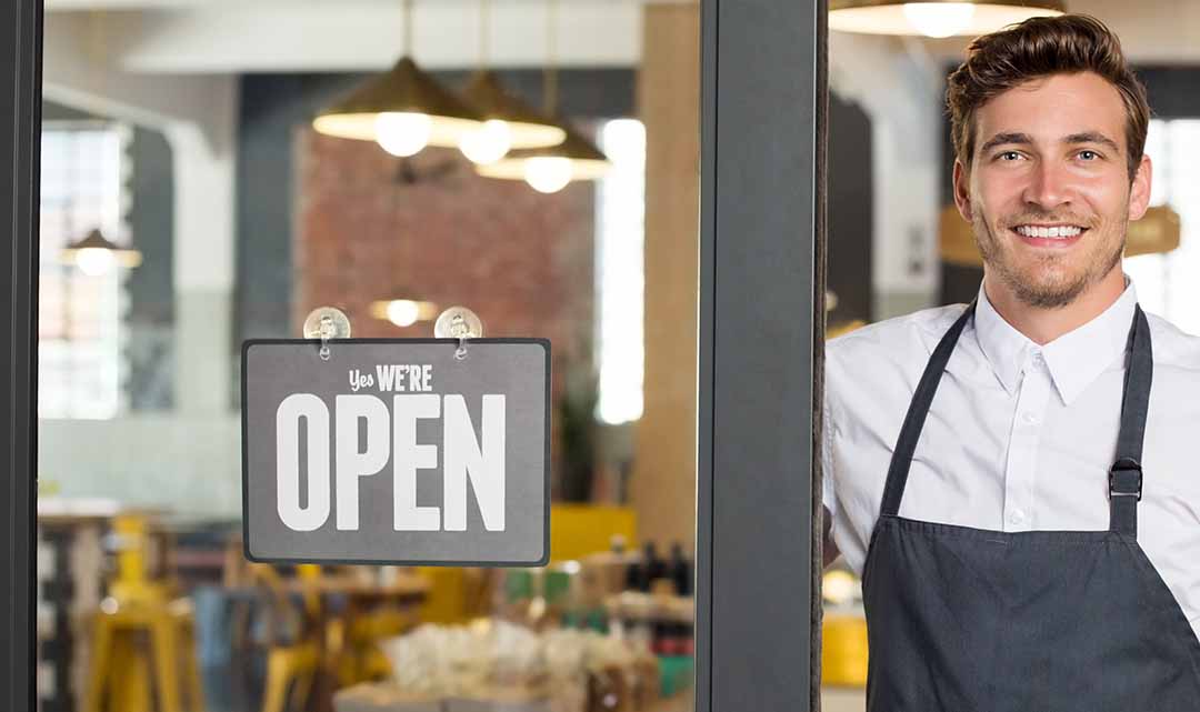 Happy Business owner after launching his new website