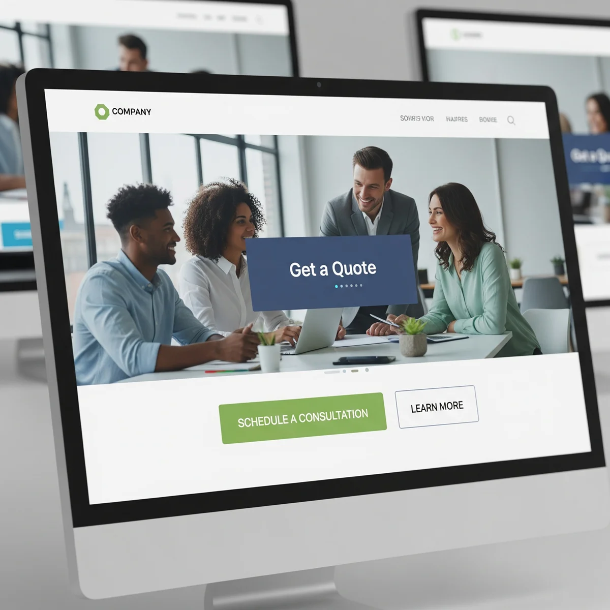 Clean, conversion-focused website layout example