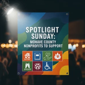 A colorful banner with the text 