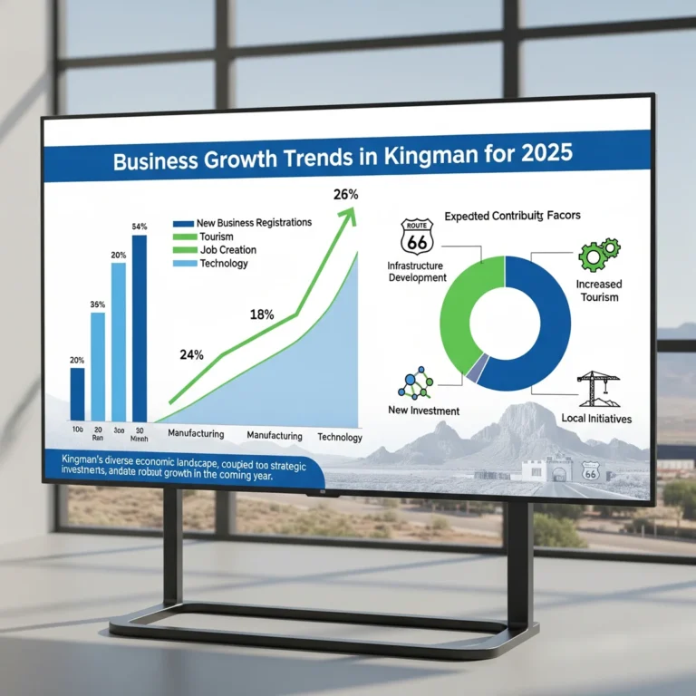 A presentation screen displays charts titled 