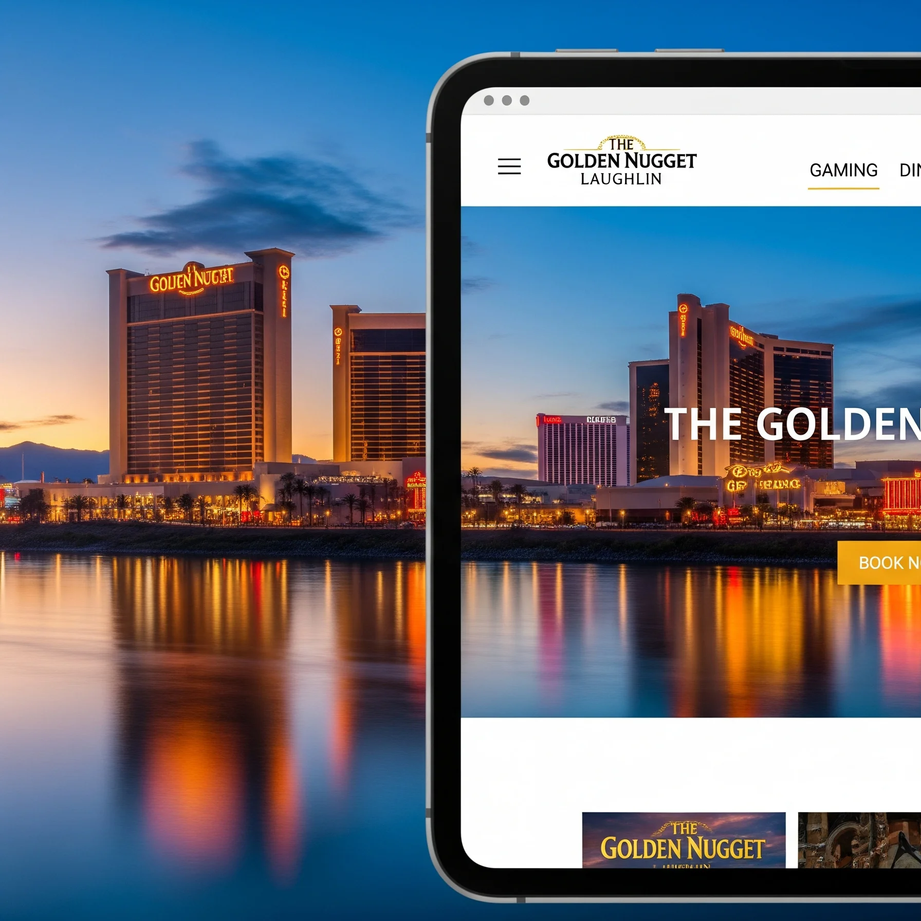 Example local website layout for Laughlin & river corridor businesses