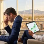 Illustration of a frustrated user encountering a slow website, highlighting signs your website is costing you clients.