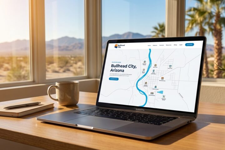 Modern professional website design for Bullhead City small businesses showing mobile responsiveness in 2024.