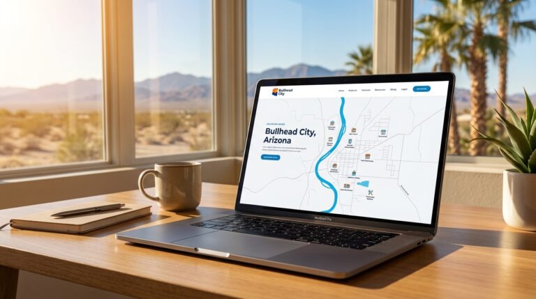 Modern professional website design for Bullhead City small businesses showing mobile responsiveness in 2024.
