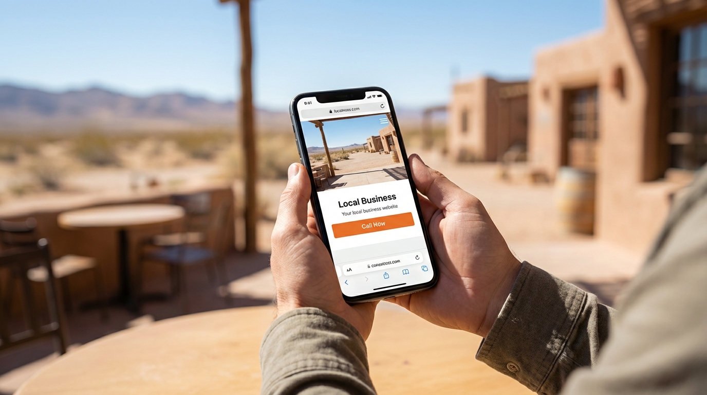 How to Use Local SEO to Dominate the Bullhead City Market 3 Mobile-friendly local SEO website design for Bullhead City showing a call button, by Jeremy Webb Mohave Valley.